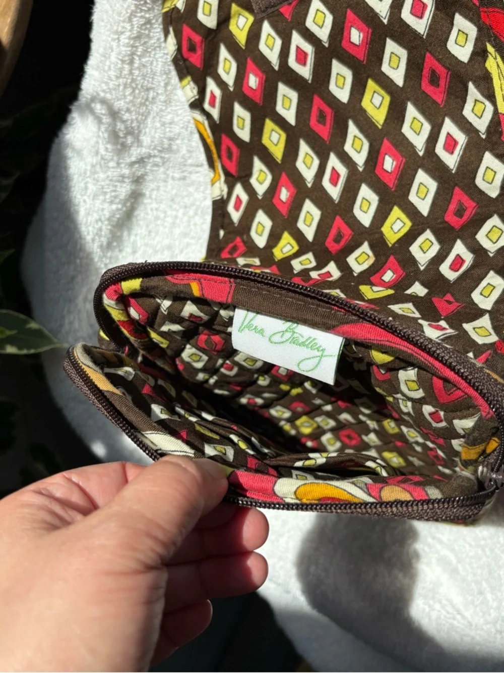 Vera Bradley Quilted Floral Crossbody Bag - Mocha Rouge - Picture 4 of 4